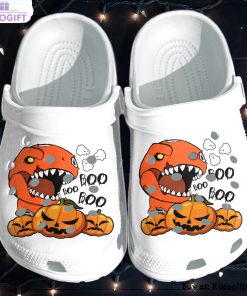 dinosaur robot and scary pumpkin 3d printed crocs shoes 1