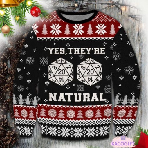 dnd yes witches theyre natural ugly christmas sweater for fans 1