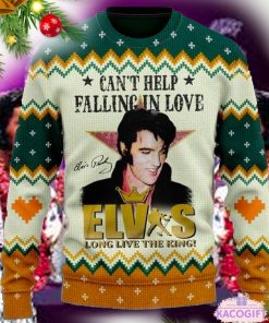 elvis presley long live the king ugly christmas sweater 1