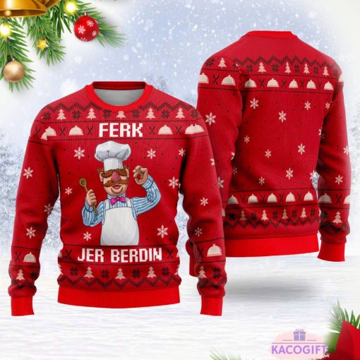 ferk jer berdin the swedish chef christmas ugly sweater 1