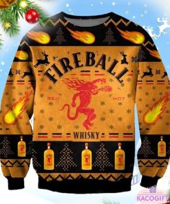 fireballs cinnamon whisky ugly christmas sweater 1