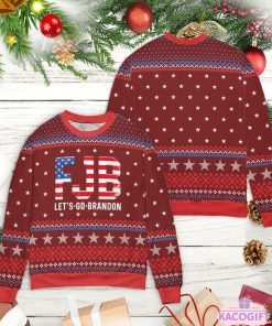 fjb lets go brandon sweatshirt ugly christmas sweater 2
