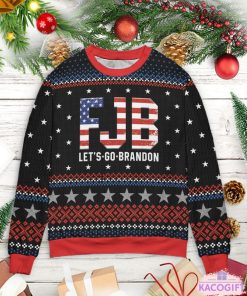 fjb lets go brandon ugly christmas sweate sweatshirt 1