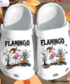 flamingo enjoys halloween 3d printed crocs shoes 1