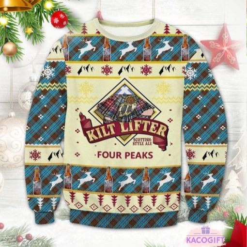 four peaks kilt lifter ugly christmas sweater 1