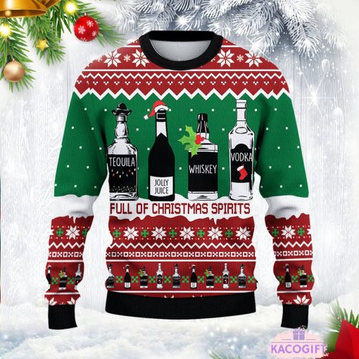 full of christmas spirit ugly sweater 3