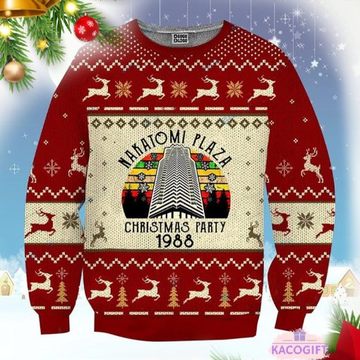 funny nakatomi plaza christmas party 1988 ugly sweater sweatshirt 1