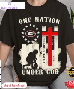 georgia bulldogs one nation under god unisex shirt 2 apabl0