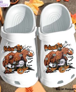 ghost dinosaur creepy pumpkins 3d printed crocs shoes 1