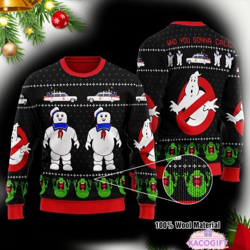 ghostbusters halloween ugly christmas sweater 1