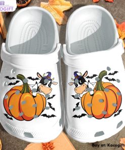 girl love cow in thanksgiving day 3d printed crocs shoes 1