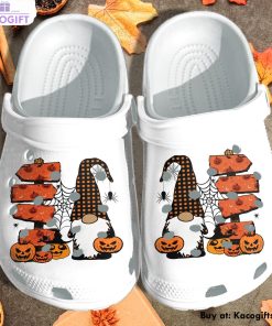 gnome pumpkin treat or trick 3d printed crocs shoes 1