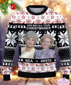 golden girls and my all your christmas bea white ugly sweater 2