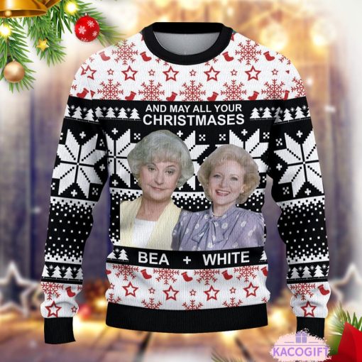 golden girls and my all your christmas bea white ugly sweater 2