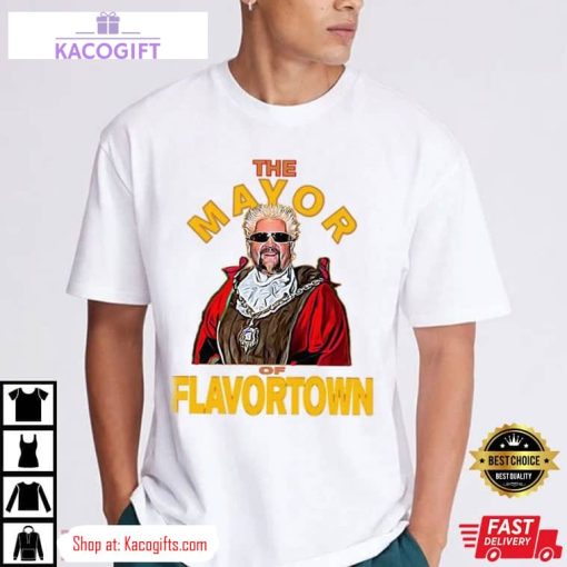 guy fieri mayor of flavortown unisex shirt 1 oqxkce