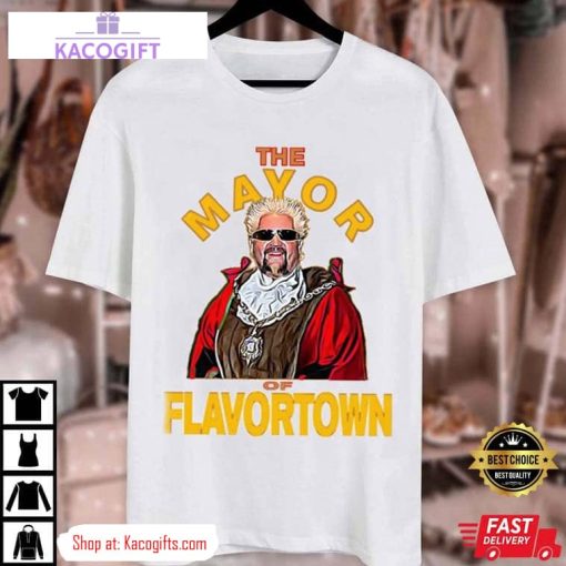 guy fieri mayor of flavortown unisex shirt 3 mxgqiy