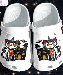 halloween cat witch 3d printed crocs shoes 1