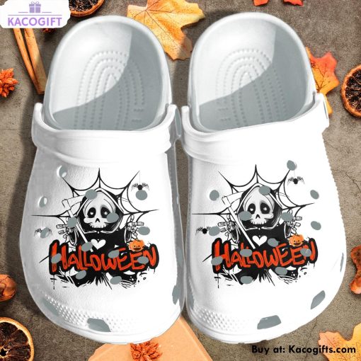 halloween ghost 3d printed crocs shoes 1