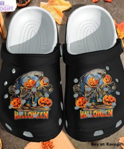 halloween ghost pumpkin 3d printed crocs shoes 1