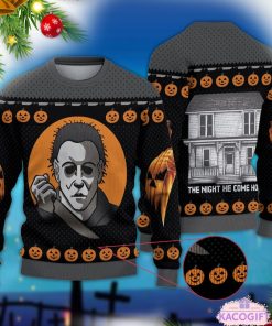 halloween michael myers christmas ugly sweater 1