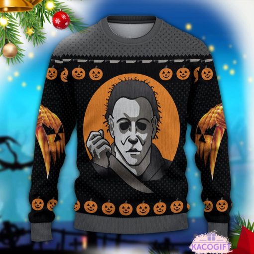 halloween michael myers christmas ugly sweater 2