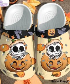 halloween nightmare skull pumpkin tattoo 3d printed crocs shoes 1