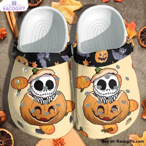 halloween nightmare skull pumpkin tattoo 3d printed crocs shoes 1