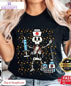 halloween orthopedic nurse skeleton scrub top unisex shirt 1 wp05sl