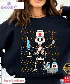 halloween orthopedic nurse skeleton scrub top unisex shirt 2 zbfgih
