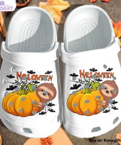 halloween sloth pumpkin crocs 3d printed crocs shoes 1