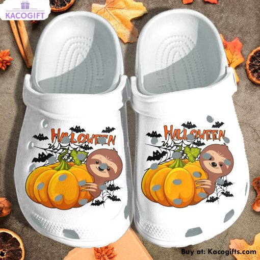 halloween sloth pumpkin crocs 3d printed crocs shoes 1