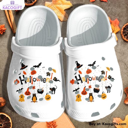 halloween symbols witch pumpkin icons 3d printed crocs shoes 1