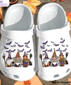 happy halloween with gnomes witch 3d printed crocs shoes 1