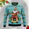 hawaiian xmas santa playing ukulele and turtle sweater 1