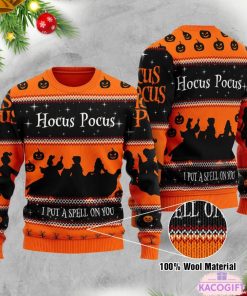 hocus pocus i put a spell on you ugly christmas sweater 1