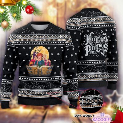 hocus pocus ugly christmas sweater 1
