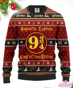 hogwarts kings cross station it jason micheal ugly christmas sweater 1