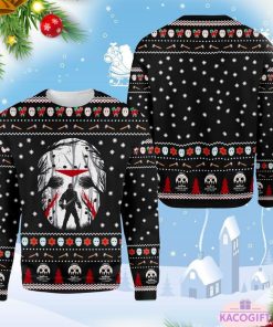 horror movie gift jason voorhees friday the 13th xmas ugly sweater 1