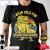 i wear gold for childhood cancer awareness dinosaur unisex shirt 1 avh45i