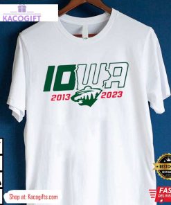 iowa wild ice hockey 10 year 2013 2023 unisex shirt 3 uclioo