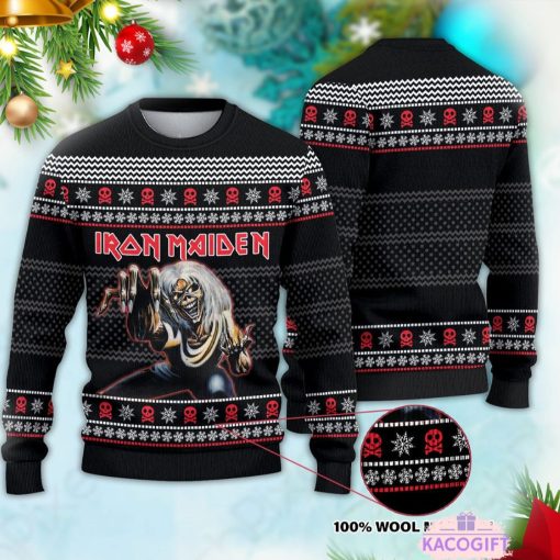 iron maiden ugly christmas sweater 1