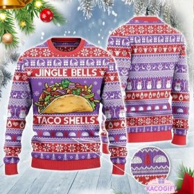 jingle bells taco shells ugly christmas sweater 1
