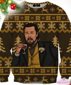 laughing leo memes woolen ugly christmas sweater 1