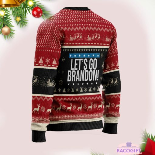 lets go brandon fjb woolen ugly christmas sweater 3