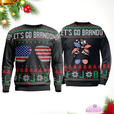 lets go brandon joe biden chant ugly christmas sweater sweatshirt 1