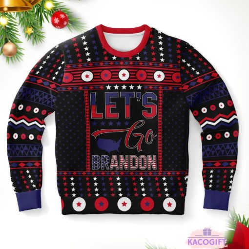 lets go brandon ugly christmas sweater 1