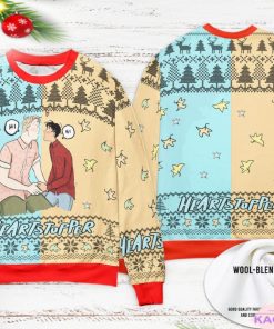 lgbtq heartstopper nick and charlie ugly christmas sweater 1