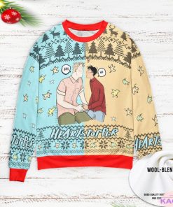 lgbtq heartstopper nick and charlie ugly christmas sweater 3