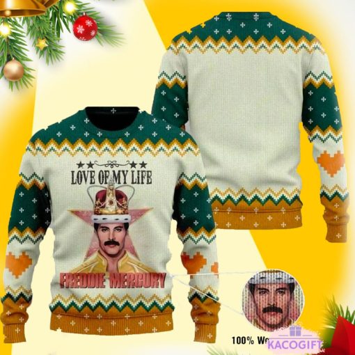 love of my life freddie mercury christmas sweater 1