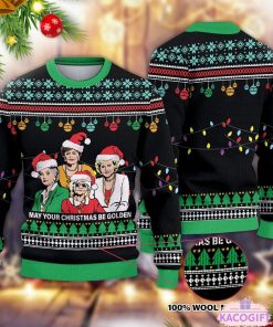 may your christmas be golden knitted ugly sweater 1